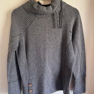 Prana Charcoal Knit Sweater